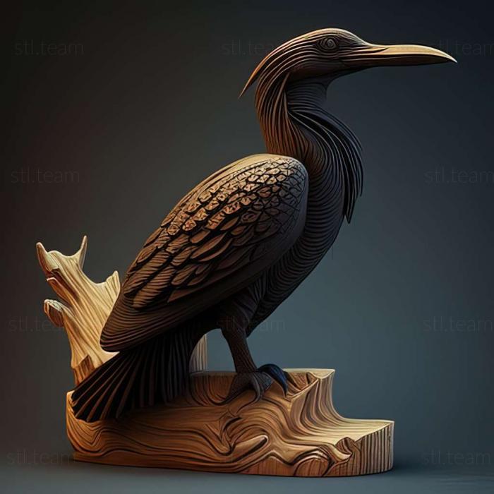 3D model cormorant (STL)